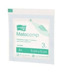 Kompr.gaz.jal.Matocomp,17nit, 5x5cm, 8w, 3 szt