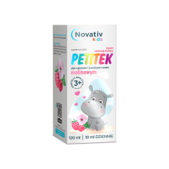 Novativ kids Petitek, płyn o smaku malinowym, 120 ml