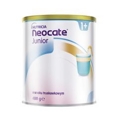 Neocate Junior 1+, żywność specjalnego przeznaczenia medycznego o smaku truskawkowym, 400 g