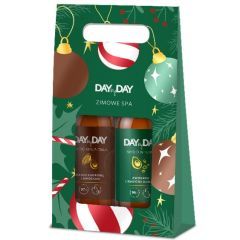 DAYbyDAY Zestaw Mydło w płynie Awokado i Nasiona konopii, Żel do mycia ciała Masło kakaowe i Awokado, 2 x 400 ml