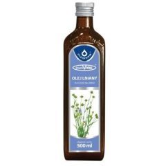Olej lniany, tłoczony na zimno, 500 ml