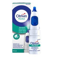 Otrivin Menthol, 1mg/ml,aer.d/nosa,(i.r&oacute;w),Delf,Łotwa,10ml