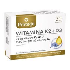 Protego Witamina K2 + D3, kapsułki elastyczne, 30 szt.