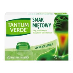 Tantum Verde sm.miętowy, 3 mg, pastyl twarde, 20 szt