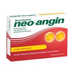 Benzydamine Neo-angin smak cytrynowy,3mg,pastyl.twarde,20szt