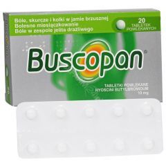 Buscopan, 10 mg, tabletki powlekane, 20 szt.