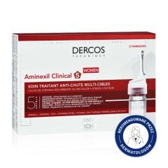 Vichy Dercos Aminexil Clinical 5, kuracja przeciw wypadaniu włos&oacute;w dla kobiet, 6 ml, 21 ampułek