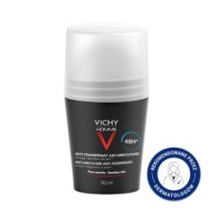 Vichy Homme, dezodorant-antyperspirant 48h, skóra wrażliwa, roll-on, 50 ml