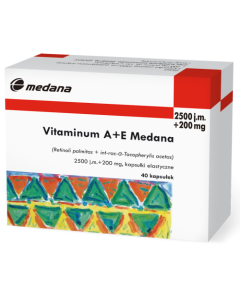 Vitaminum A+E Medana, 2500 j.m.A + 200 mg E, kapsułki, 40 szt.