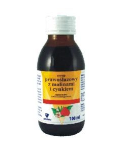 Syrop prawoslazowy z malinami i cynkiem, 100 ml