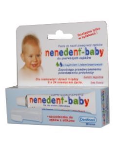 Nenedent Baby, pasta do zębów bez fluoru, 20 ml + szczoteczka