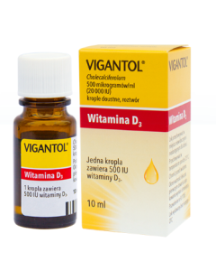 Vigantol, krople doustne, (20.000 j.m./ml), 10 ml