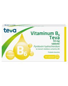 Vitaminum B6, 50 mg, tabletki, 50 szt.