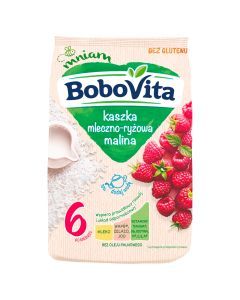 BoboVita, kaszka,ml-ryzowa z malinami, po 4 m-cu, 230 g