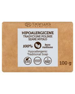 Barwa, hipoalergiczne tradycyjne polskie szare mydło, 100 g