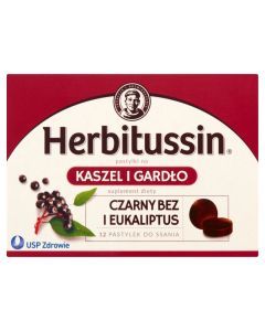 Herbitussin Kaszel i Gardło, pastylki do ssania, 12 szt.