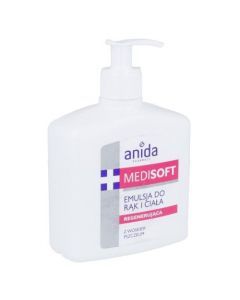 Anida Medi Soft, emulsja do rąk i ciała z woskiem pszczelim, regenerująca, 500 ml