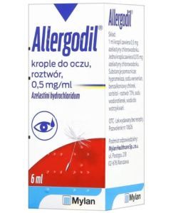 Allergodil, 0,5 mg /ml, krople do oczu, 6 ml