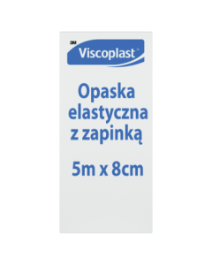 Viscoplast, opaska elastyczna tkana, z zapinką, 5 m x 8 cm, 1 szt.