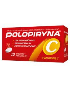 Polopiryna C, tabletki musujące, 10 szt.