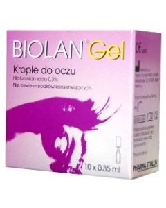 Biolan Gel, 0,3%, krople do oczu, 0,35 ml, 10 minimsów