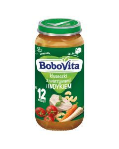 BoboVita Junior, kluseczki z warzywami,indykiem,1-3lata,250g