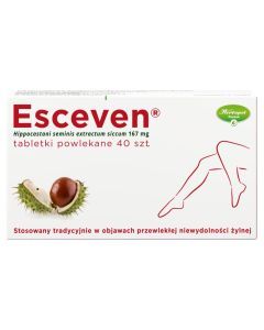 Esceven, 167 mg, tabletki powlekane, 40 szt.