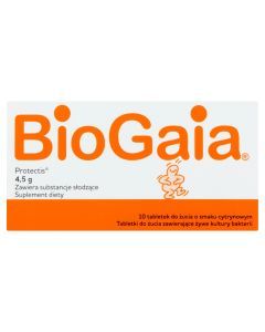 BioGaia, tabletki do żucia, probiotyczne, 10 szt.
