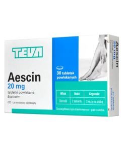 Aescin, 20 mg, tabletki powlekane, 30 szt.