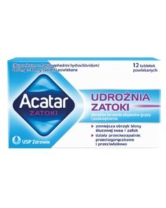 Acatar Zatoki, 200 mg + 30 mg, tabletki powlekane, 12 szt.