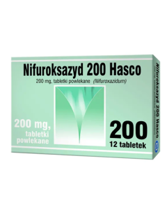 Nifuroksazyd Hasco, 200 mg, tabletki powlekane, 12 szt. 