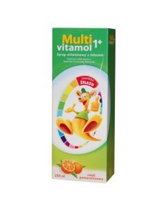 Multivitamol 1+, syrop witaminowy z żelazem, 250 ml