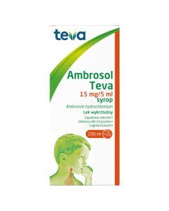 Ambrosol Teva, 15 mg/5 ml, syrop, 200 ml