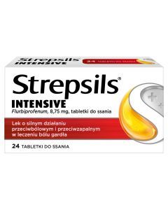 Strepsils Intensive, 8,75 mg, tabl.do ssania,24 szt,bl