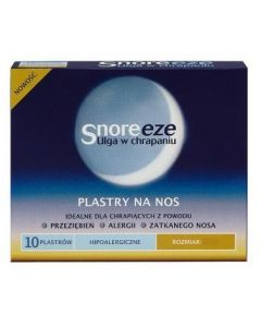 Snoreeze, plastry na nos, ułatwiające oddychanie, duże, 10 szt.