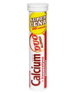 Calcium Duo Alergo + kwercetyna, tabletki musujące, bezsmakowe, 20 szt.