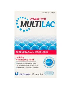 Multilac, kapsułki, synbiotyk (probiotyk +prebiotyk), 10 szt.