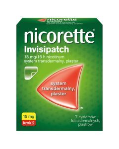 Nicorett invisipatch, 15 mg, plastry transdermalne, 7 szt.