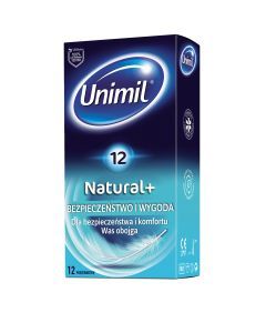 Unimil Natural, prezerwatywy lateksowe, 12 szt.