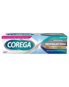 Corega Super Mocny Neutralny Smak, krem do protez, 40 g
