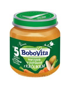 BoboVita, obiadek,warzywa w potrawce z krolik,po 5 m-cu,125g