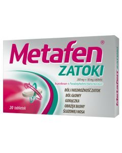 Metafen Zatoki, 200mg+30mg, tabletki powlekane, 20 szt.