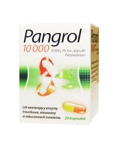 Pangrol 10 000, kapsułki, 20 szt.