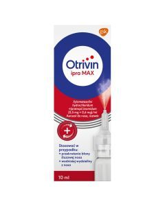 Otrivin Ipra MAX, 0,5 mg+0,6 mg/ml, aerozol do nosa, 10 ml