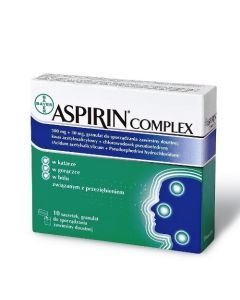 Aspirin Complex Zatoki, 500 mg + 30 mg, granulat w saszetkach, 10 szt.