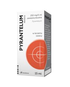 Pyrantelum OWIX, 250 mg / 5 ml, zawiesina doustna, 15 ml