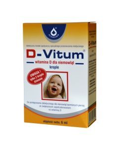 D-Vitum, witamina D dla niemowląt, 6 ml (krople)