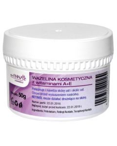 New Anna Cosmetics, wazelina kosmetyczna z witaminami A+E, 50 g