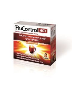 Flucontrol Hot, proszek do sporządzania roztworu doustnego, 5,5g, 8 saszetek