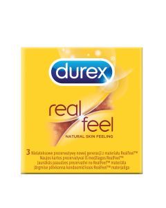 Durex Real Feel, prezerwatywy, 3 szt.